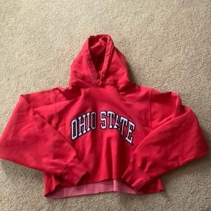 Ohio State University cropped sweatshirt
